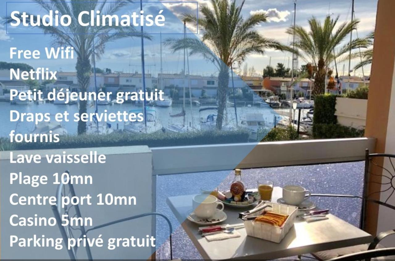 Cap Capistol Studio Le Cap D'Agde Vue Port Eksteriør bilde